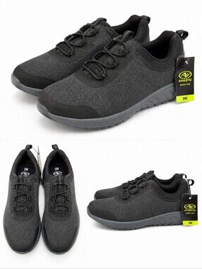 Athletic Works Men's Charcoal and Black Athletic Sneakers